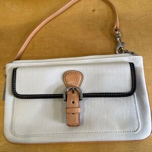 Ivory Coach Wristlet Wallet